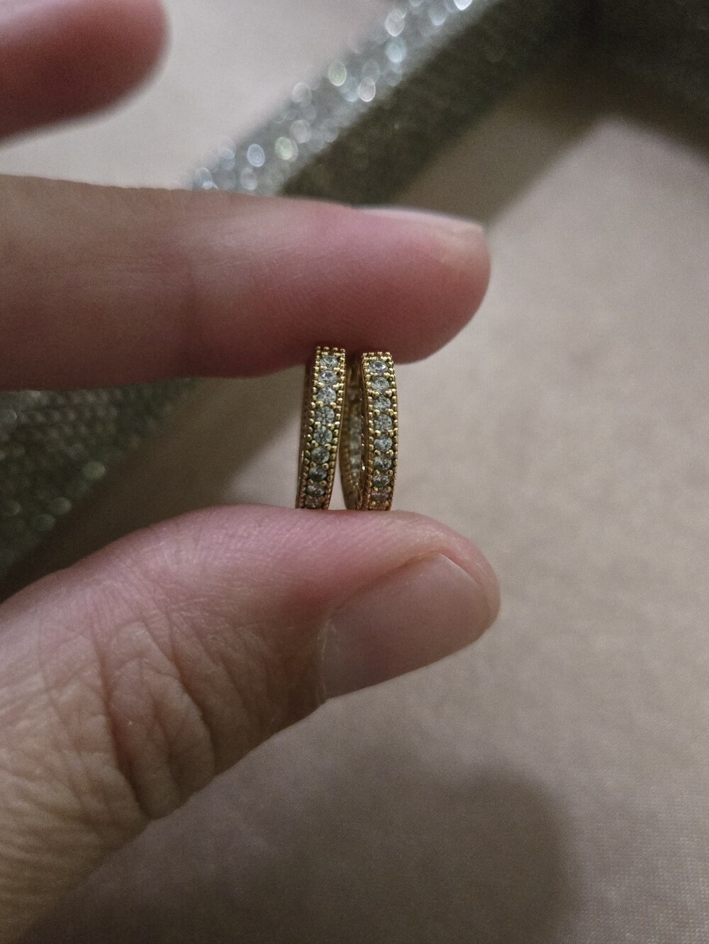 Pandora Pavé Heart Hoop Gold Plated Earrings - Picture 9 of 12